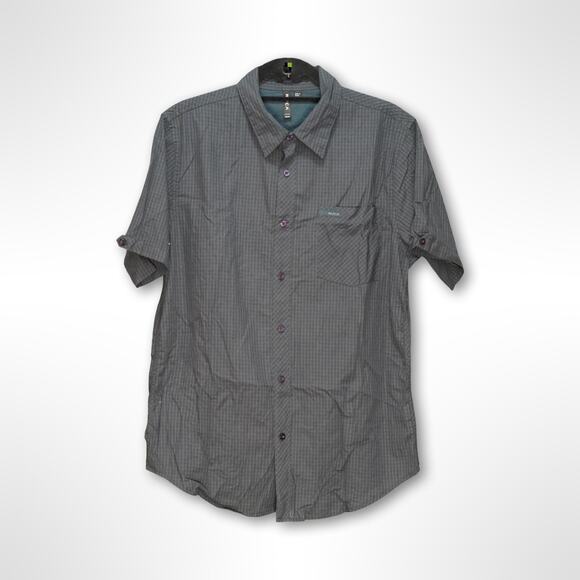 RVCA Men's Black & Grey Short Sleeve Button Down - M - Picture 3 of 3